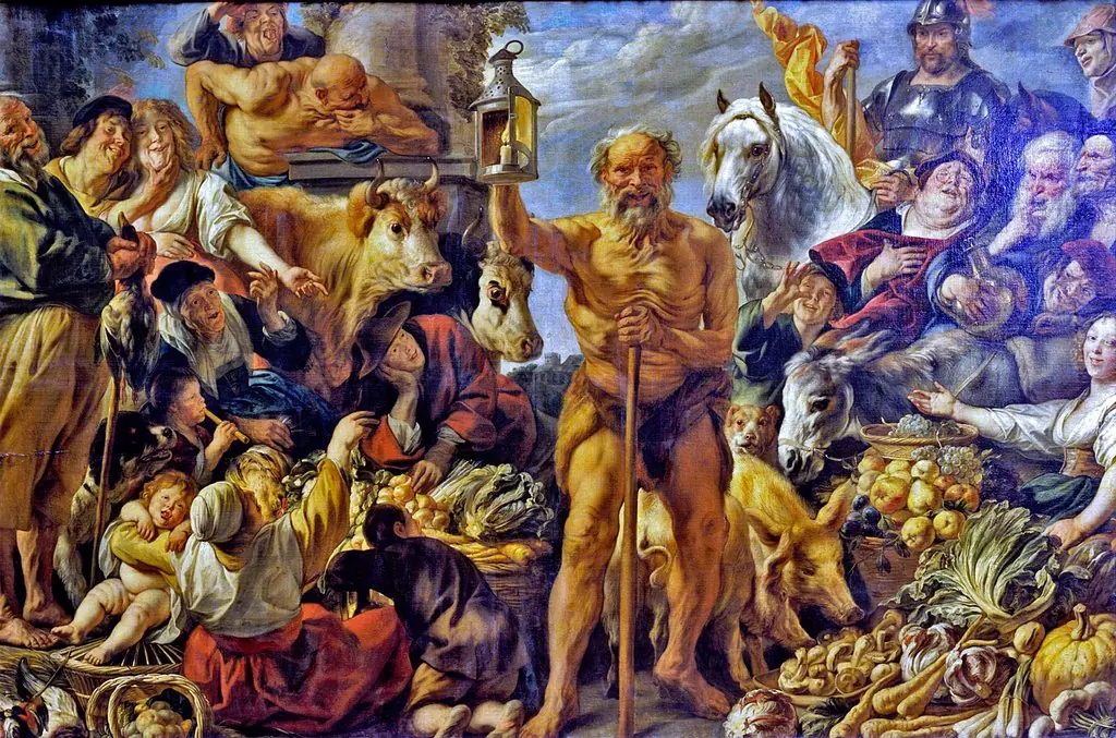 Diogenes Searching for an Honest Man, by Jacob Jordaens