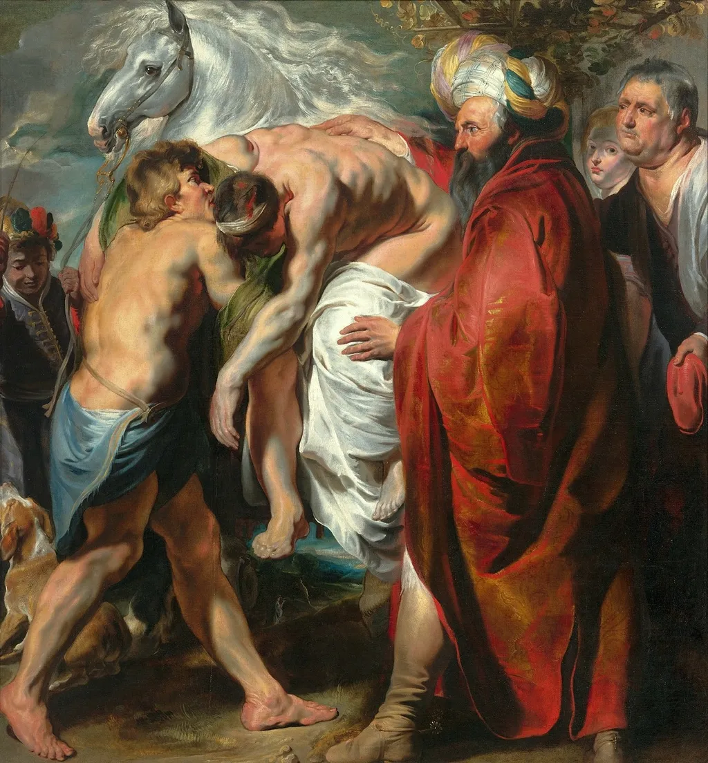 The Good Samaritan, by Jacob Jordaens, oil, 1616