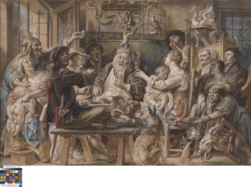 The King drinks, by Jacob Jordaens, unspecified, 1640