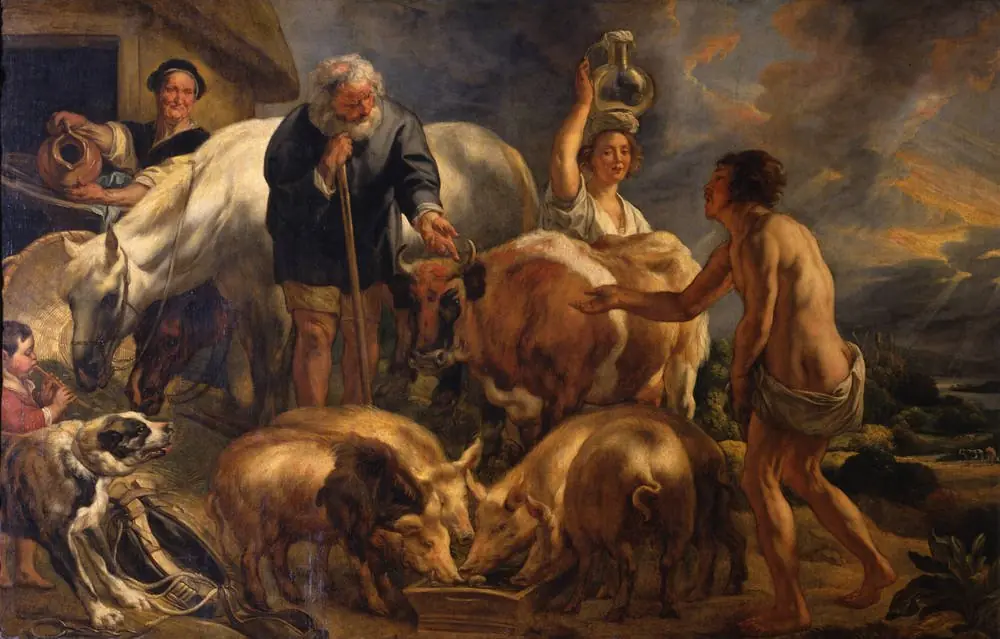 The prodigal son, by Jacob Jordaens