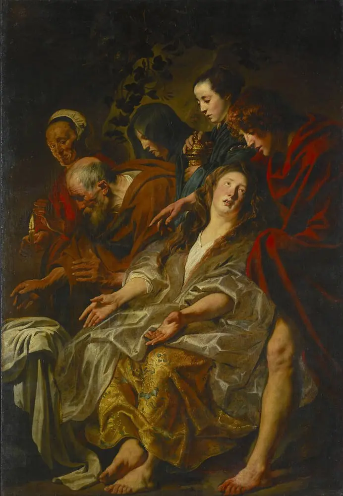 The relatives of Christ at the tomb, by Jacob Jordaens