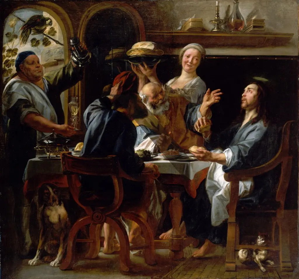 The Supper at Emmaus, by Jacob Jordaens