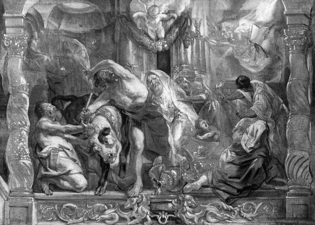 Triumph of the Lord's Supper over the bloody sacrifice of paganism, by Jacob Jordaens, unspecified, 1646