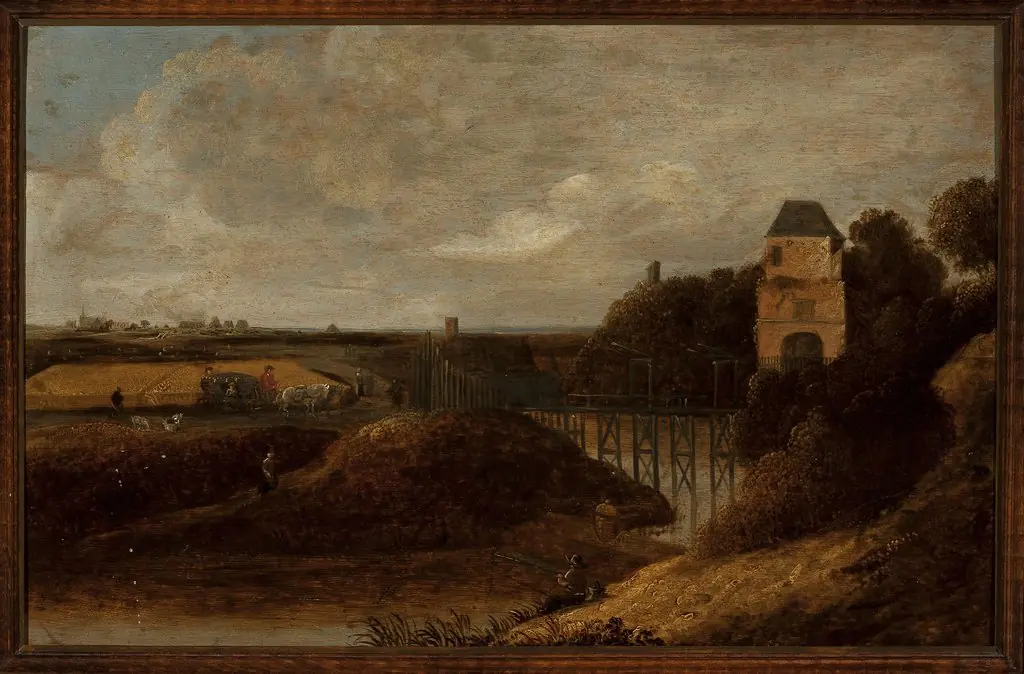 Landscape with a castle, by Jacob Knijff