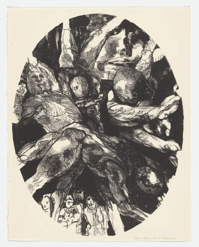 Untitled, by Jacob Landau, ink, 1965