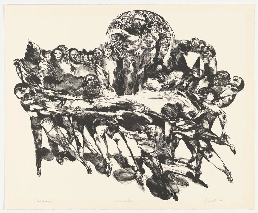 Untitled, by Jacob Landau, ink, 1964