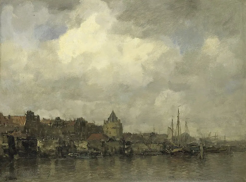De Schreierstoren aan de Buitenkant te Amsterdam, by Jacob Maris