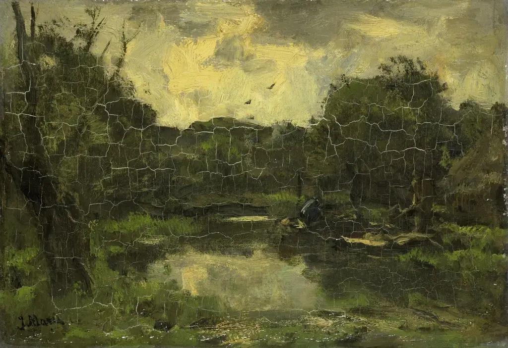Landschap met schuit, by Jacob Maris