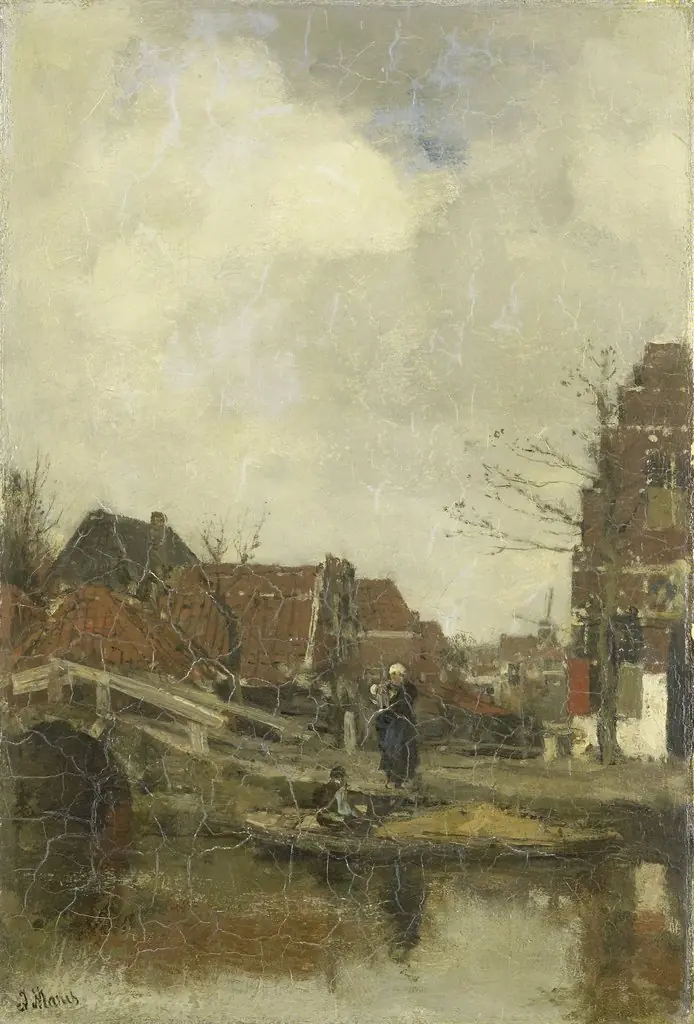 Neighborhood on the water, by Jacob Maris