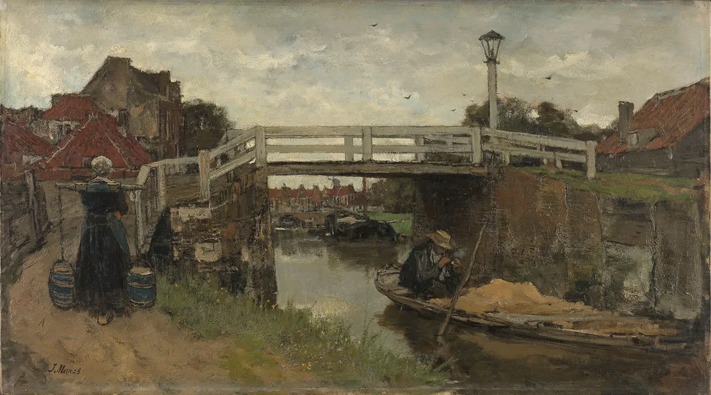 The Bridge, by Jacob Maris, oil, 1890