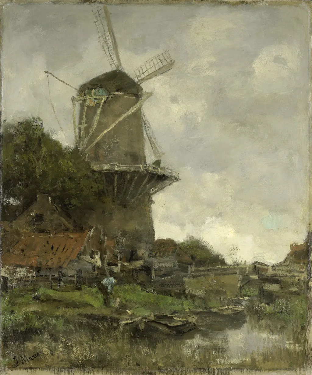 The Windmill, by Jacob Maris, oil, 1890