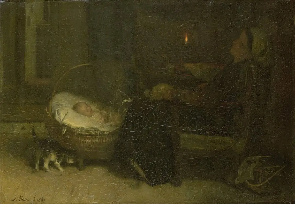 Tired Out (Mother Watched), by Jacob Maris
