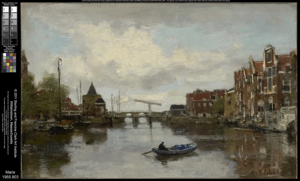 View of a Dutch City with the Schreierstoren in Amsterdam, by Jacob Maris, oil, 1873
