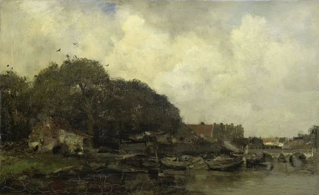View of a port, by Jacob Maris