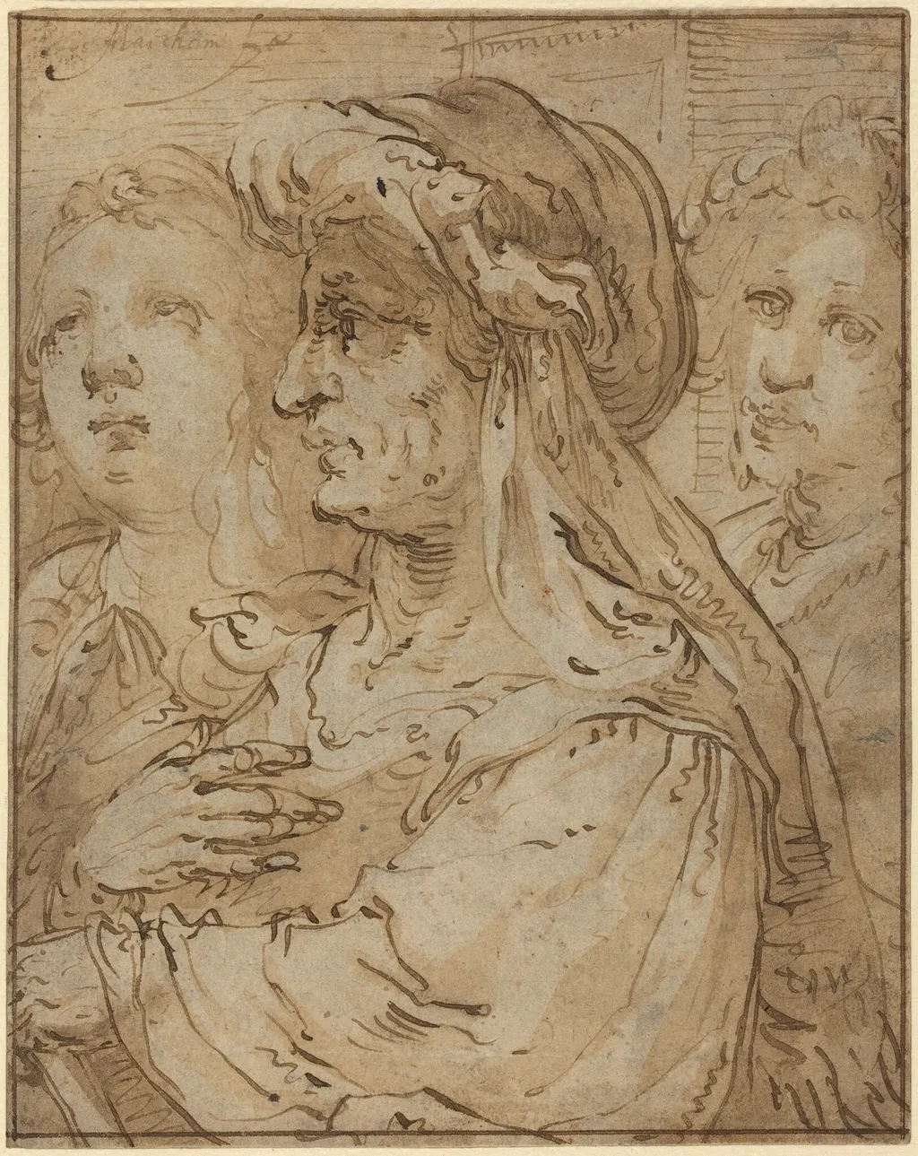Allegory of Age, by Jacob Matham, ink, 1601