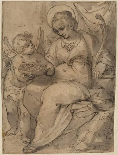 Martyr with an Angel, by Jacob Matham