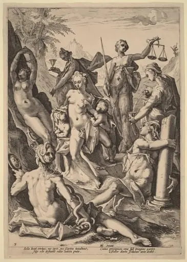 The Seven Virtues, by Jacob Matham