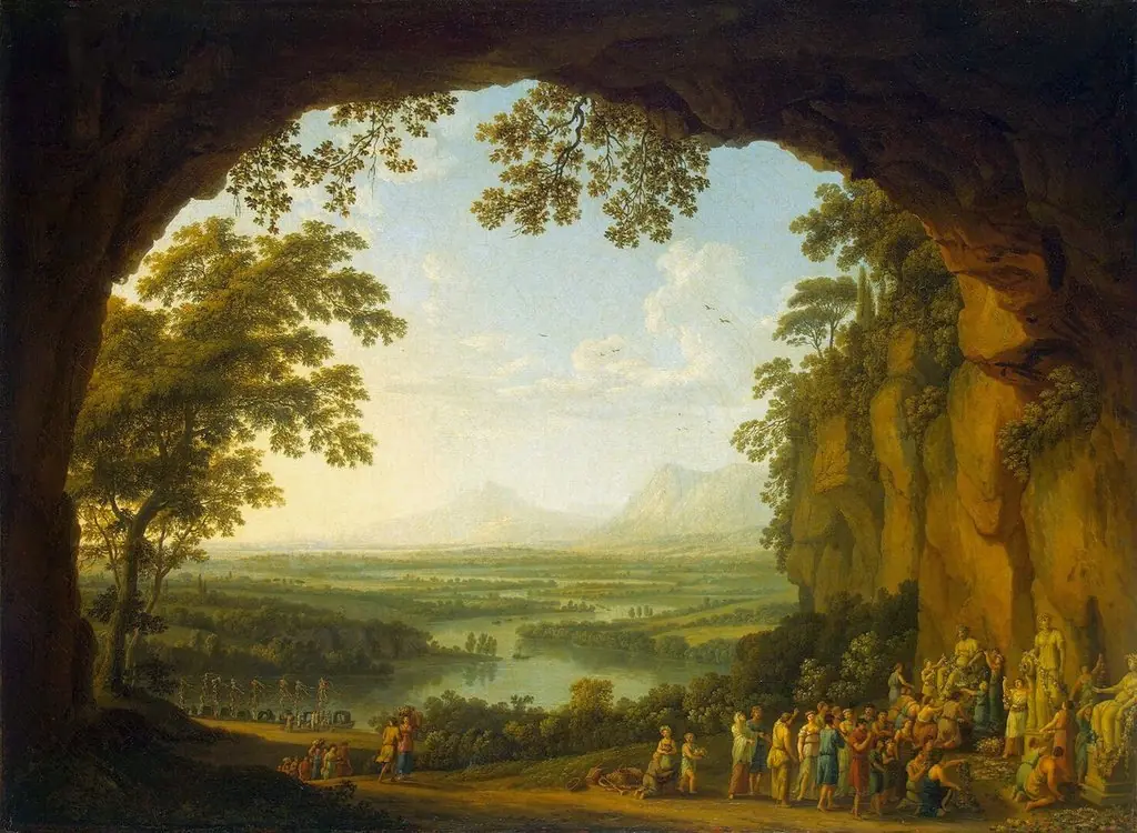 Landscape with a ancient Festival, by Jacob Philipp Hackert