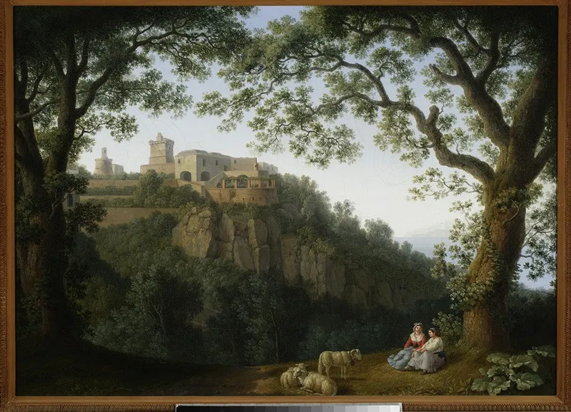 View of the city of Massa near Naples, by Jacob Philipp Hackert, oil, 1796