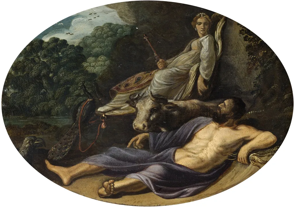 Jupiter and Io, by Jacob Pynas, oil, 1628