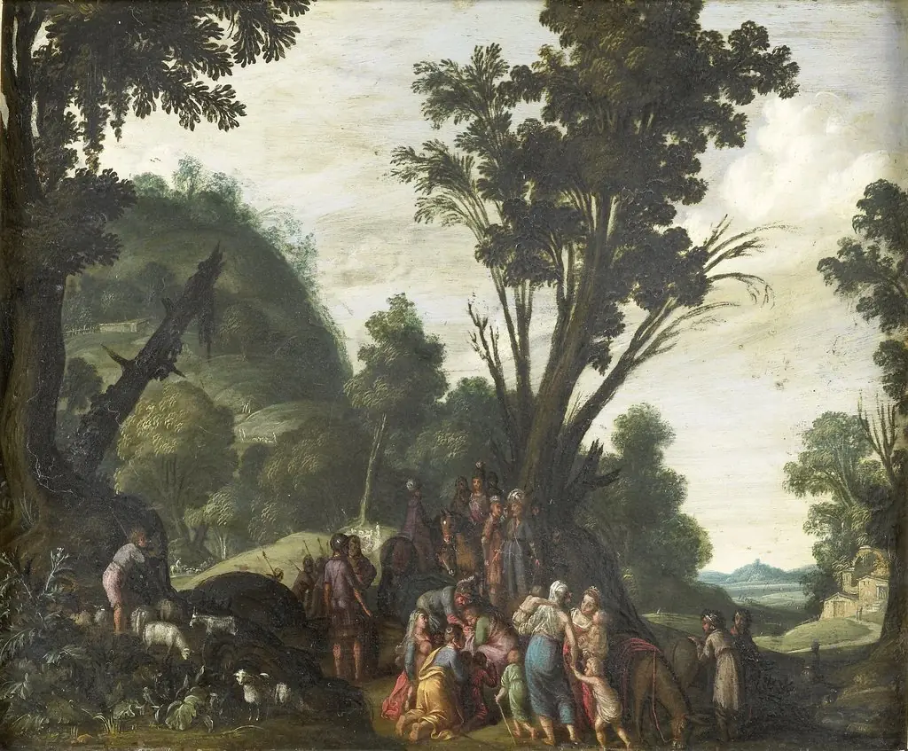 The meeting of Jacob and Esau, by Jacob Pynas
