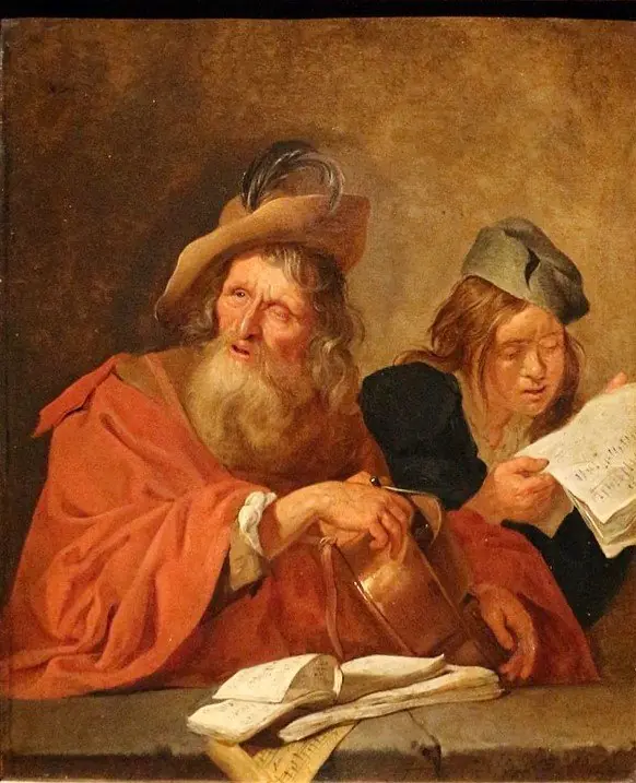 Hurdy-gurdy player, by Jacob Toorenvliet