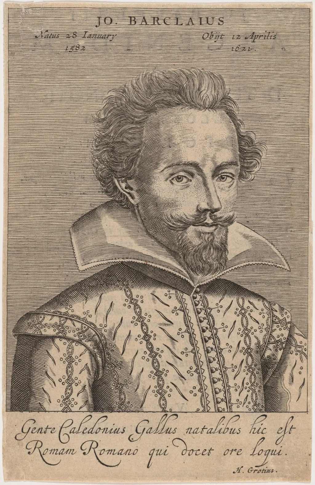 John Barclay, by Jacob van der Heyden, ink, 1609