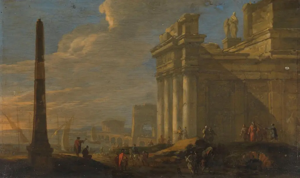 Italian harbor view, by Jacob van der Ulft