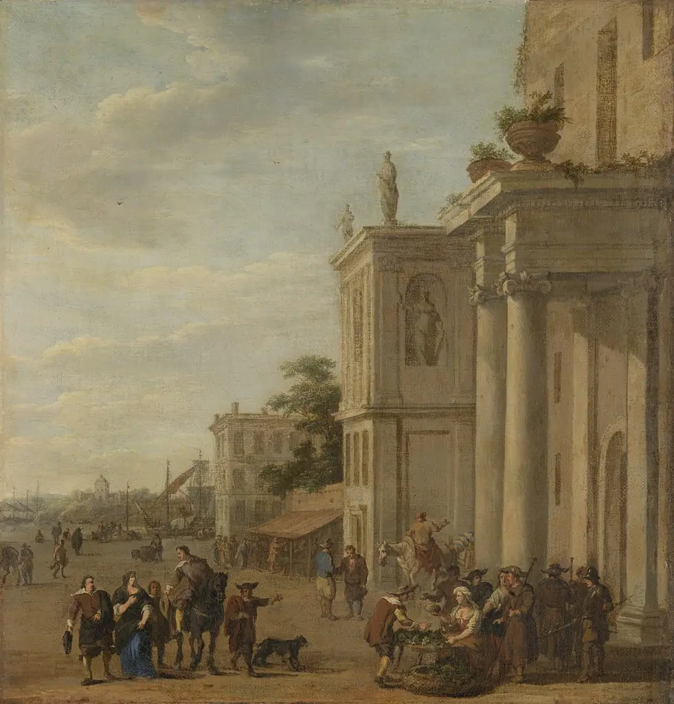 Italian marketplace, by Jacob van der Ulft