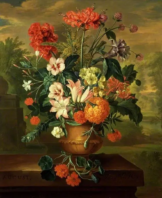 Twelve Months of Flowers: August, by Jacob van Huysum