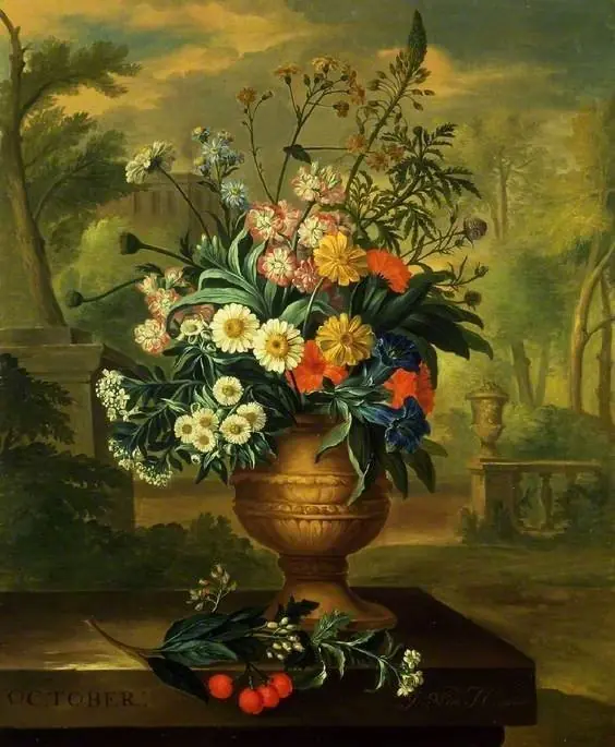 Twelve Months of Flowers: October, by Jacob van Huysum