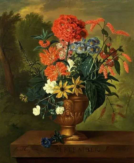 Twelve Months of Flowers: September, by Jacob van Huysum
