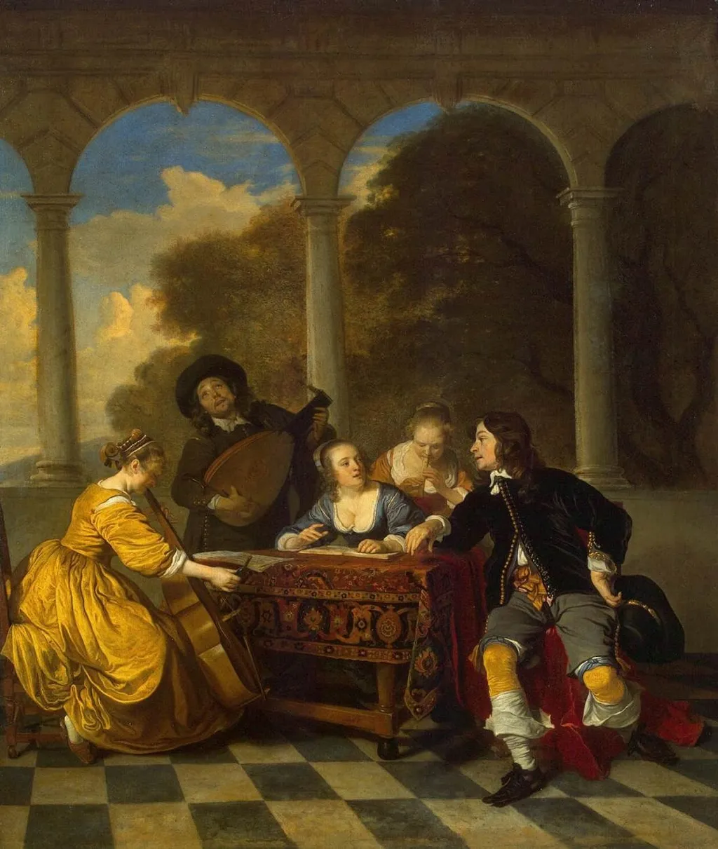 Concert, by Jacob van Loo, oil, 1650