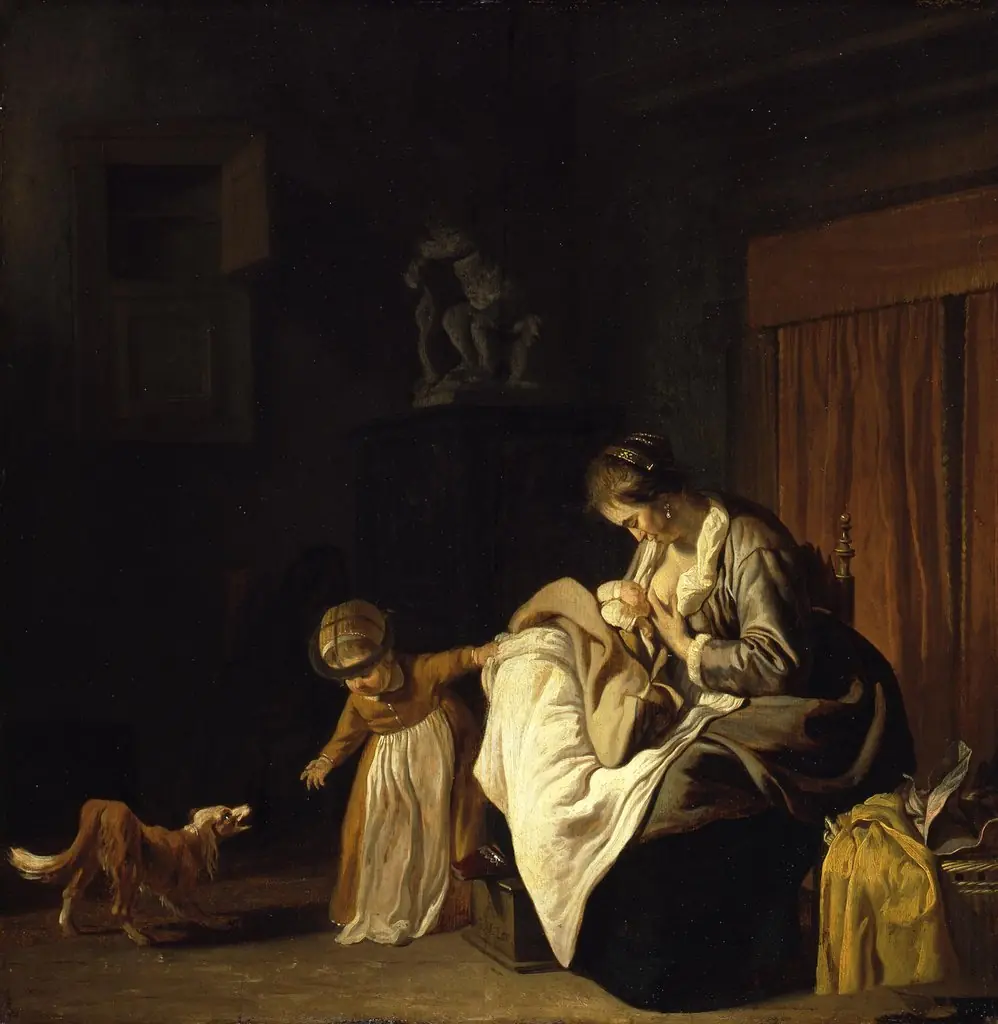 Mother with two children, by Jacob van Loo