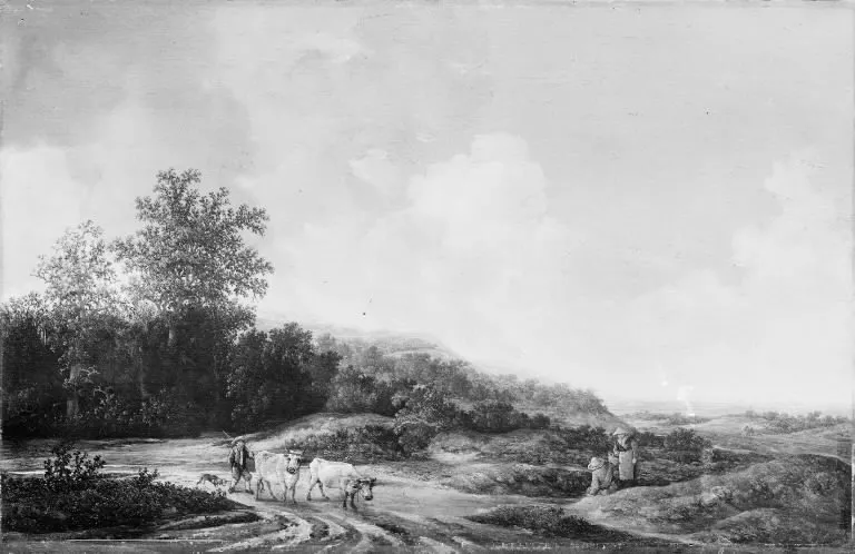 Hilly Landscape, by Jacob van Moscher, unspecified