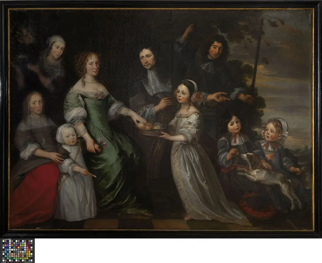Portrait of Albert de Grass and Marie-Anne Pardo with their family