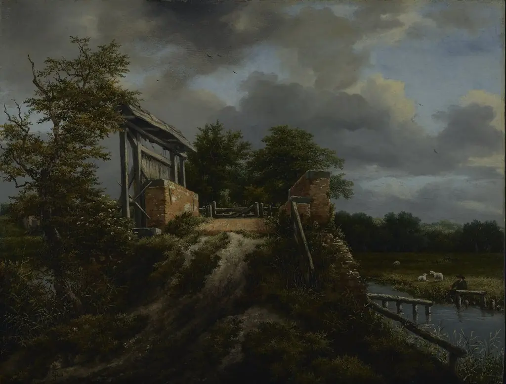 Bridge with a Sluice, by Jacob van Ruisdael