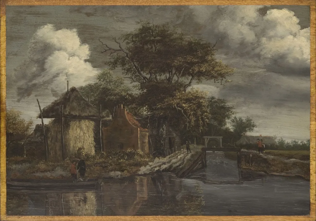 Canal, by Jacob van Ruisdael, oil