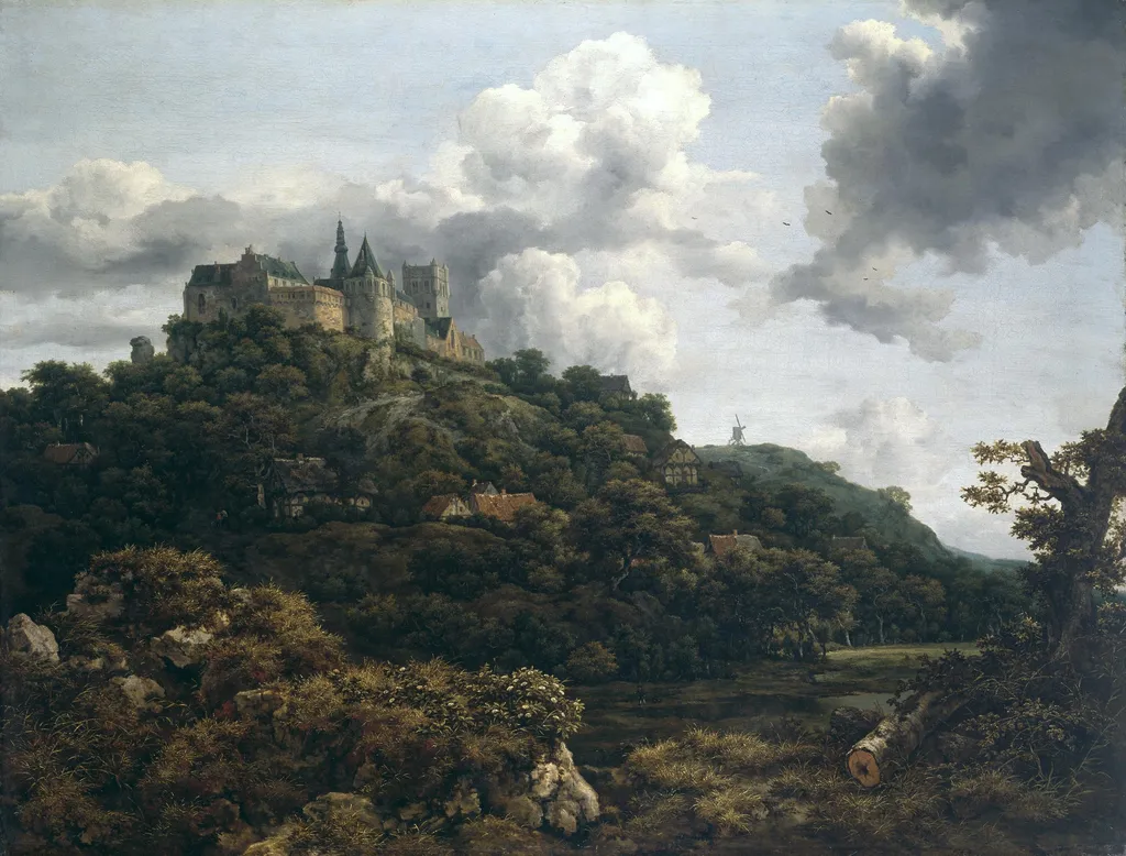 Castle Bentheim, by Jacob van Ruisdael, oil, 1653