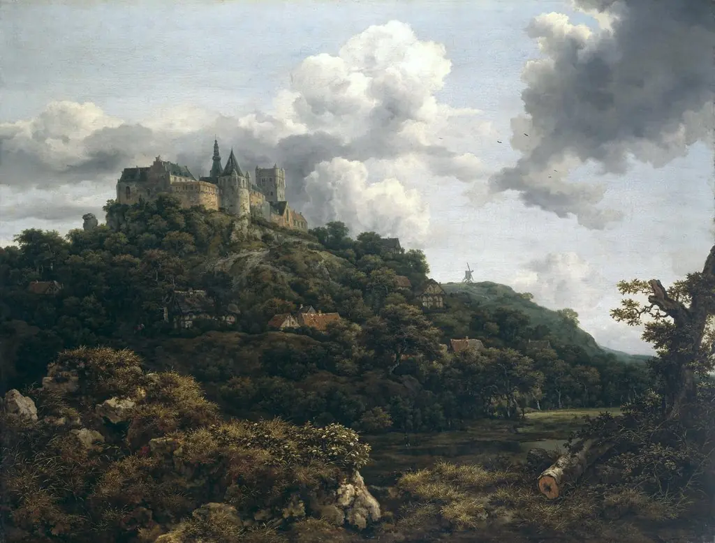 Castle Bentheim, by Jacob van Ruisdael, 1653