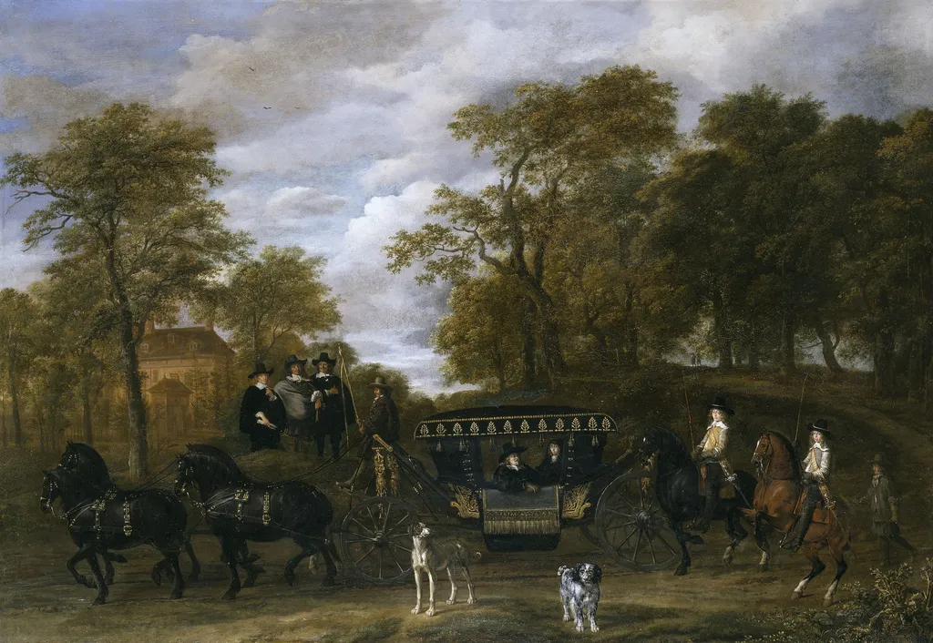 Cornelis de Graeff with his Wife and Sons, by Jacob van Ruisdael, oil, 1660
