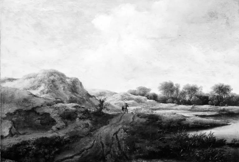 Dune Landscape near Haarlem, by Jacob van Ruisdael, oil, 1650