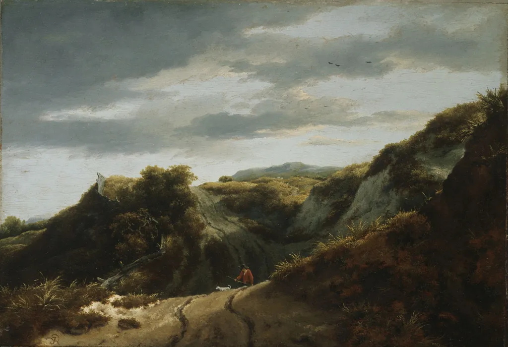 Dunes, by Jacob van Ruisdael, oil, 1650