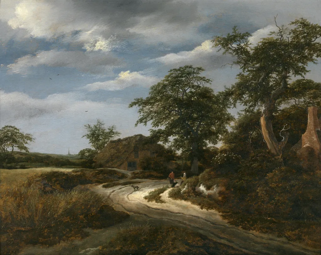 Landscape, by Jacob van Ruisdael, oil, 1649