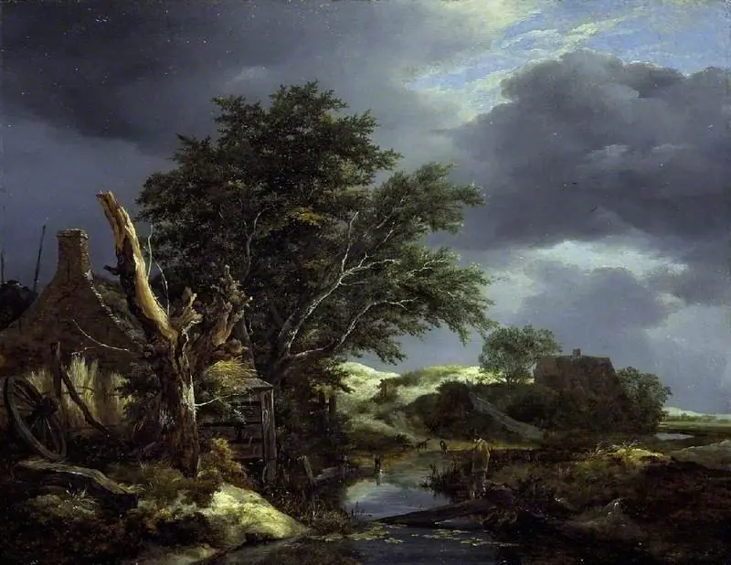 Landscape with a Blasted Tree near a House, by Jacob van Ruisdael