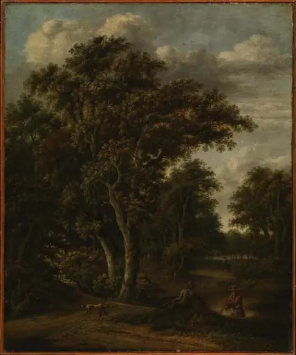Onkijoita metsälammella, by Jacob van Ruisdael