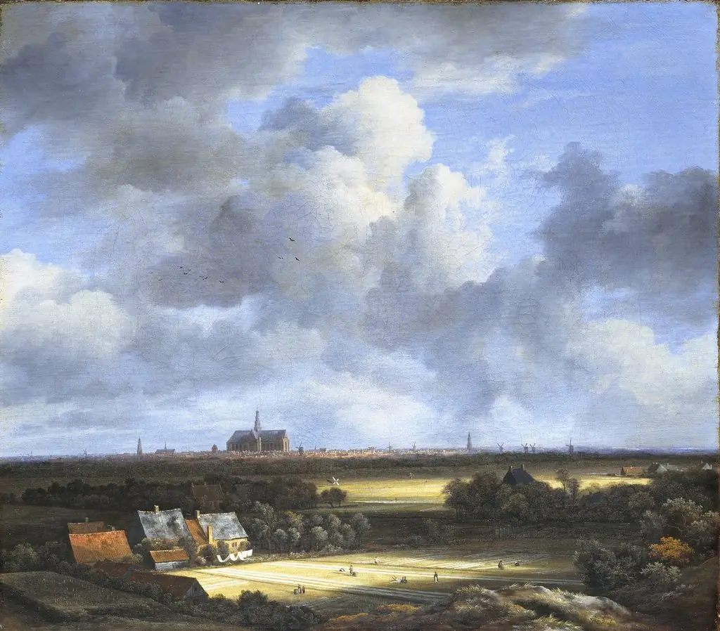 View of bleaching fields and Haarlem, by Jacob van Ruisdael