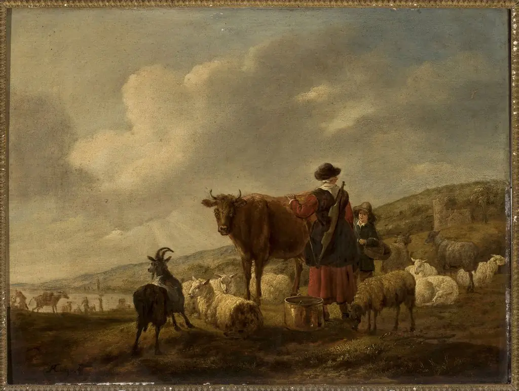 Pastoral scene, by Jacob van Strij