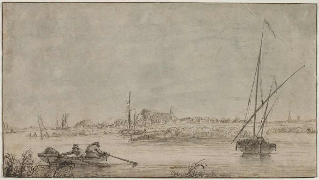 View of Dordrecht from the River, by Jacob van Strij, 1786