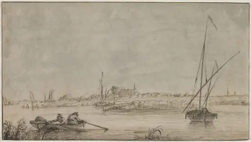 View of Dordrecht from the River, by Jacob van Strij